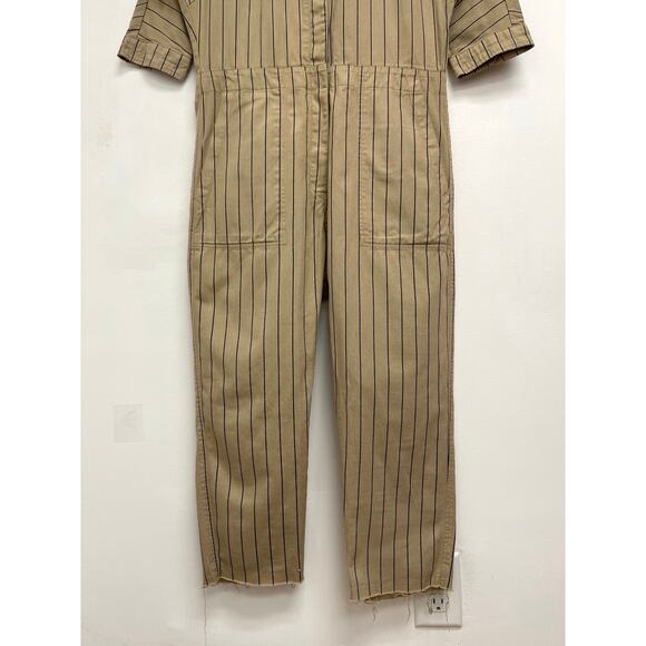 Acacia San Fran Coverall Cotton Utility Workwear Striped Relaxed Jumpsuit Small - Picture 8 of 11